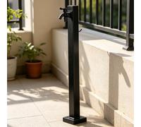 Rubinetto per colonna d'acqua da esterno Rubinetto da giardino indipendente Idrante da giardino montato a pavimento con rubinetto a doppia uscita e pistola a spruzzo(Stile 1,Height: 95cm/37.4in)