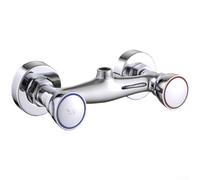 Rubinetto per doccia, in ottone, a due ruote, doppio controllo, miscelatore per acqua calda e fredda, rubinetto per vasca da bagno con soffione doccia