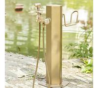 Rubinetto per esterni antigelo con pistola a spruzzo, colonna d'acqua per giardino verticale, rubinetto per tubo flessibile antigelo, supporto per tubo flessibile indipendente, ideale per l'