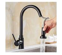 Rubinetto per il bagno, Estrarre il rubinetto della lavanderia del lavello spazzola cucina a 360 gradi(Noir)