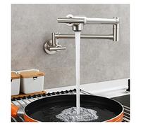 Rubinetto per il bagno, In-muro singolo rubinetto freddo cucina pieghevole bagno vanità doppio interruttore lavanderia rotante(Brushed)