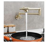 Rubinetto per il bagno, In-muro singolo rubinetto freddo cucina pieghevole bagno vanità doppio interruttore lavanderia rotante(Brushed Gold)