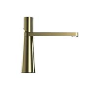 Rubinetto per il bagno, Miscelatore da bagno Rubinetto for lavabo da piano, Rubinetto monoforo con supporto singolo, Rubinetti for lavabo nero dal design nuovo for bagno Alto(SLT184-Brushed Gold)
