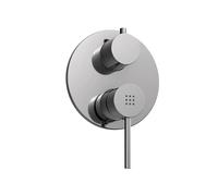 Rubinetto per il Bagno Miscelatore per Doccia Ad Incasso Con Deviatore Interamente in Ottone con Finitura Cromato Design Tondeggiante Moderno modello Ava