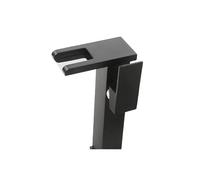 Rubinetto per il bagno, Rubinetto da bagno a LED Cascata Nero/Cromo/Oro Maniglia singola moderna, Miscelatore for montaggio su piano 1 foro Leva commerciale for lavabo(Black Tall)