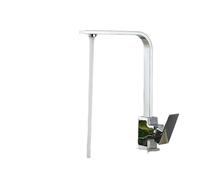 Rubinetto per il bagno, Rubinetto da cucina quadrato, rubinetto for lavello da cucina caldo e freddo Chorme nero opaco lucido, miscelatore con rotazione a 360 gradi for montaggio su piano(1)