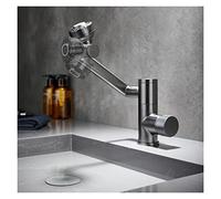 Rubinetto per il bagno, Rubinetto di piegatura universale Display digitale caldo e freddo rubinetto in acciaio inossidabile con doppia funzione spray for ruotare ad angolo grande(Grew)