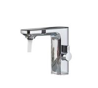 Rubinetto per il bagno, Rubinetto for lavabo con sensore intelligente grigio pistola, miscelatore for acqua calda fredda con schermo digitale, rubinetto touchless for lavabo da bagno per mobiletto(C A