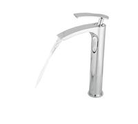 Rubinetto per il bagno, Rubinetto for lavabo Miscelatore in ottone Miscelatore for lavabo caldo e freddo, rubinetti a cascata for bagno bianco/cromo/nero/oro per mobiletto(Chrome polish high)