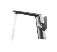 Rubinetto per il bagno, Rubinetto for lavabo Rubinetto for lavandino del bagno cromato, Rubinetto for lavabo con foro monocomando Rubinetto for miscelatore caldo freddo Gru(Grey)