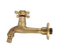 Rubinetto per Lavabo a Muro Rubinetto per Controllo Dell'Acqua Fredda/Calda Classico Europeo Rubinetto Acqua Monocomando in Ottone Massiccio Anticato con Rubinetteria (#1)