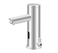 Rubinetto per lavabo a sensore a infrarossi, rubinetto automatico senza contatto con sensore a infrarossi intelligente, miscelatore per acqua calda e fredda, igienico, risparmio di acqua e sostenibile