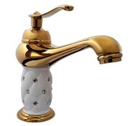 Rubinetto per lavabo con brillantini miscelatore bagno monoforo oro