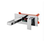 Rubinetto per lavabo con display digitale a LED in ottone nero, miscelatore monocomando caldo freddo,Sicuro e affidabile(Chrome)