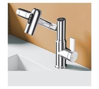 Rubinetto per lavabo con display digitale a LED, rotazione a 360 gradi, spruzzatore multifunzione per acqua calda e fredda, miscelatore per bagno (colore: grigio)