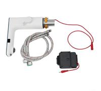 Rubinetto per lavabo con display digitale attivato da sensore, per bagno, con miscelazione automatica di caldo e freddo, struttura in ottone, finitura cromata (bianco)