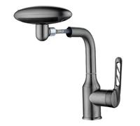 Rubinetto per lavabo, con montaggio a singola, beccuccio con rotazione a 360 gradi e struttura impermeabile, 4 modalità di funzionamento per lavanderia, WC ospiti, doccia