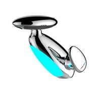 Rubinetto per lavabo con uscita a 4 modalità, sensibile alla temperatura, grande luce a LED, miscelatore per lavello con acqua calda e fredda, foro singolo per bagno (cromo)