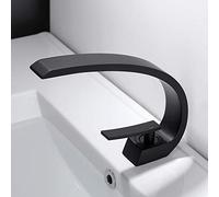 Rubinetto per lavabo Cromato Nero Rubinetti per lavabo Rubinetti miscelatori per Acqua da Bagno Rubinetto per lavabo in Ottone Maniglia Singola Un Foro Rubinetto per lavabo da ba