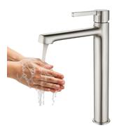 Rubinetto per lavabo da appoggio ALITA Laveo color argento