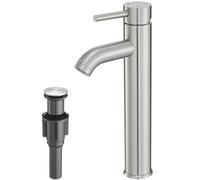 Rubinetto per lavabo da appoggio VOTON cromato, moderno, alto, per bagno, maniglia singola, un foro, per camper, lavabo, bagno