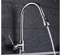 Rubinetto per lavabo da bagno, cromato con tappo dell'acqua e contenitore sottolavello, design resistente ed elegante per bagni e cucine moderni