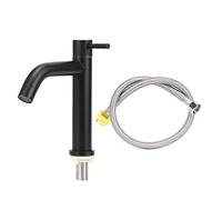 Rubinetto per lavabo da bagno in acciaio inossidabile Maniglia ergonomica Rubinetto per acqua fredda singolo con tubo per bagno