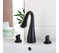 Rubinetto per Lavabo da Bagno in Bronzo Oliato, Miscelatori Neri, Set da 3 Pezzi, Miscelatore per Vasca da Bagno, Doccia, Lavabo, Rubinetto da Incasso