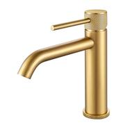 Rubinetto per lavabo da bagno in oro, miscelatore per bagno con bocca 105 mm, monocomando dorato, miscelatore da bagno in acciaio inossidabile