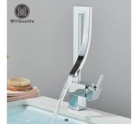 Rubinetto per lavabo da bagno Rubinetti miscelatori montati su piano in ottone Miscelatori per acqua calda fredda monocomando monoforo