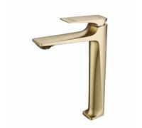 Rubinetto per lavabo da bagno Rubinetto miscelatore monocomando Rubinetto per lavabo a un foro Costruzione in rame massiccio Miscelazione acqua calda e fredda Design elegante per bagni moderni