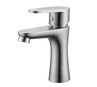 Rubinetto per lavabo da Bagno Rubinetto per lavabo in Rame con Una Sola Mano, Foro Singolo, Acqua Calda e Fredda, Nucleo della valvola in Ceramica, Acqua schiumogena in ABS, Rubinetto per recipiente