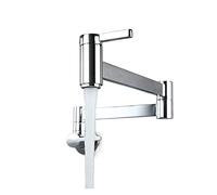 Rubinetto per lavabo doppio interruttore in ottone Rubinetto per lavabo da cucina a parete pieghevole singolo rubinetto freddo Mop Lavello Estensione Pot Filler Faucet Oro Nero Cromo (Colore : Matt