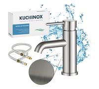 Rubinetto per lavabo freestanding in acciaio inox Kuchinox Noia.
