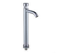 Rubinetto per lavabo in acciaio inox cromato con ritardo temporale automatico vicino a un efficiente utilizzo dell'acqua in bagni e cucine (D)