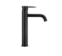 Rubinetto per lavabo in Ottone Massiccio Color Oro Spazzolato, Miscelatore monocomando per Acqua Calda e Fredda Montato su Piano(P)
