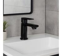Rubinetto per lavabo miscelatore monocomando moderno da bagno nero