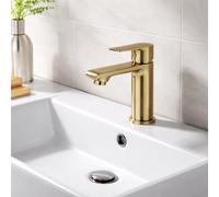 Rubinetto per lavabo miscelatore monocomando moderno da bagno oro opaco