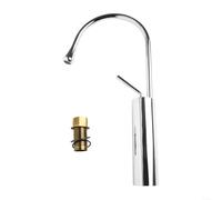 Rubinetto per lavabo, miscelatore per lavabo, miscelatore caldo e freddo, in ottone, design moderno per rinnovamento del bagno contemporaneo e tradizionale (argento L)