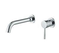 Rubinetto per lavabo Nascosto a Parete per rubinetti del Bagno, Rubinetto per lavabo da Bagno, Miscelatore per Acqua Calda e Fredda per Doccia (Cromo 26 cm)