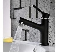 Rubinetto per lavabo Nero Tutto in Rame Miscelatore per lavabo Rubinetto Girevole Universale Rubinetti per Miscelatore Acqua Calda e Fredda per Rubinetto per lavabo da Bagno