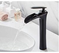 Rubinetto per lavabo Rubinetti per lavabo Rubinetto per Bagno a Cascata Miscelatore per lavabo monocomando Rubinetto per Vasca Rubinetto Nero Oro Rubinetto per lavabo in Ottone G