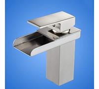 Rubinetto per lavabo Rubinetto in rame puro Rubinetto per lavabo a cascata Rubinetto monoforo per acqua calda e fredda Lavello sul palco Sotto il palco Rubinetto per lavaggio bagno Rubinetto per acqua