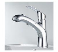 Rubinetto per lavabo Rubinetto per Bagno Estraibile Freddo e Caldo in Ottone Miscelatore Acqua monocomando Nero monoforo, Rubinetto lavello Cucina