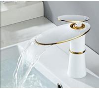 Rubinetto per lavabo, Rubinetto per lavabo, Nero e Oro, Miscelatore monocomando per Acqua Calda e Fredda in Ottone, Miscelatore per lavabo, Miscelatore per lavabo, Gru