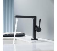 Rubinetto per lavabo, Rubinetto per lavabo Nero, Miscelatore per lavabo da Bagno, Rubinetto per Acqua Calda e Fredda, Rubinetto Dorato Spazzolato, Rubinetto per Acqua monocomando