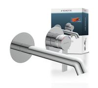 Rubinetto per lavabo Schütte Los Angeles per montaggio a parete, elegante rubinetto per bagno, miscelatore per bagno per montaggio incassato, rubinetto per bagno con attacco a parete, cromato, 33160