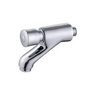 Rubinetto per lavandino bagno montaggio a parete in ottone, rubinetto autochiudente a risparmio idrico con ritardo temporizzato, rubinetto per lavandini pubblici ad acqua fredda, cromato Wootap