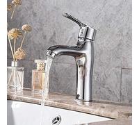 Rubinetto per lavandino del bagno, rubinetto a cascata in ottone a foro singolo, rubinetto moderno per lavabo, elegante miscelatore per lavabo, apparecchio da bagno durevole per l'aggiornamento della