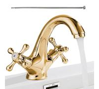 Rubinetto per lavandino,Rubinetto per lavabo da bagno in per foro singolo - Miscelatore per acqua fredda e calda in con montaggio a pietra singola per lavabo, casa e servizi igienici